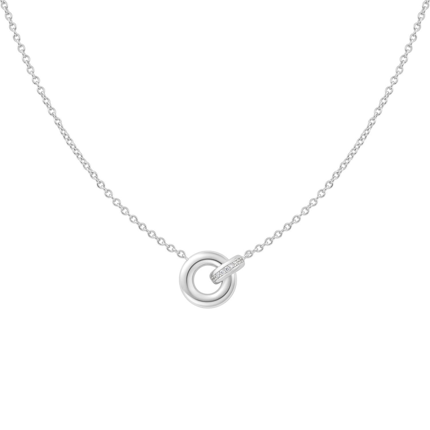  Voque Maven - Link necklaces - Silver / Rhodium plated - Crystal - 45cm